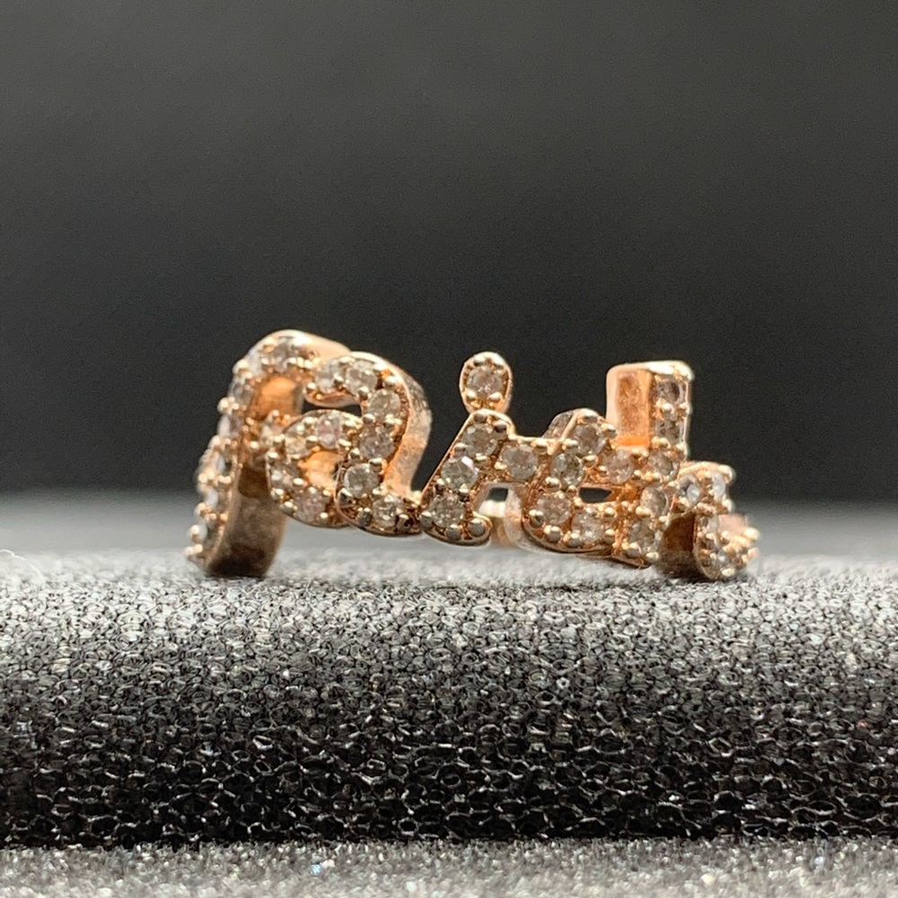 Joan Boyce CZ Faith Ring